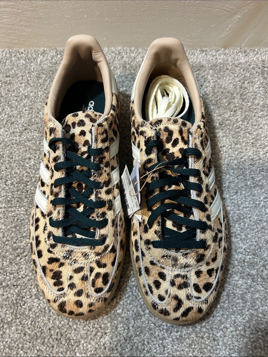 adidas Shoes - New Adidas Women's Handball Spezial Leopard-Print Sneakers in Beige